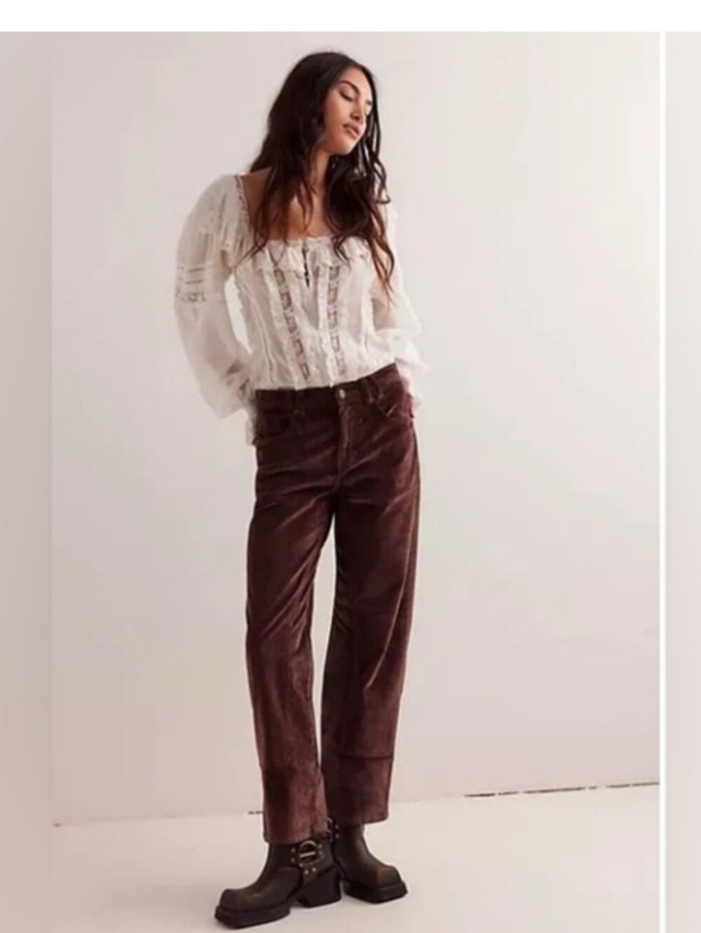 Free People Risk Taker Cord Straight Leg Pants